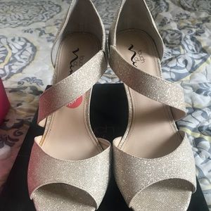 Touch of Nina High Heel Asymmetrical Strap Sandal
